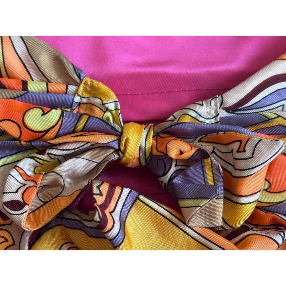 Vintage Saks Fifth Avenue Bright Abstract Print Clutch Bag Pouch
